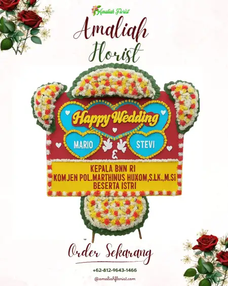 Papan Bunga Pernikahan Sota